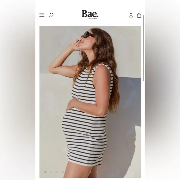 Bea The Label Striped Nursing Maternity Playsuit - Picture 1 of 4